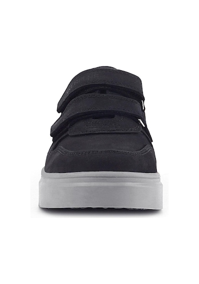 Rakerplus Hakiki Deri Siyah Nubuk Gri Cırtlı Erkek Çocuk Sneaker Siyah
