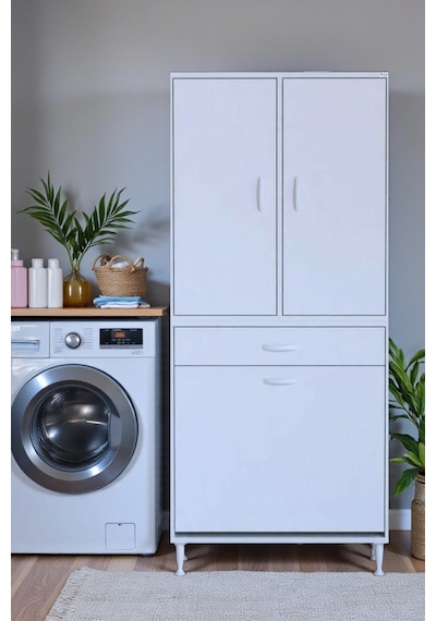 Eliusta Reli Dolap Beyaz Çok Kullanımlı 80 Cm Eninde Banyo Dolabı 80x171x32,5 Cm 2 Kapak 6 Raf Dolap Beyaz Eliusta Reli Dolap Beyaz Çok Kullanımlı 80 Cm Eninde Banyo Dolabı 80x171x32,5 Cm 2 Kapak 6 Raf Dolap Beyaz