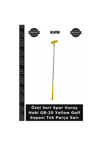 Özel Seri Spor Vuruş Hobi Gb-20 Yellow Golf Sopası Tek Parça Sarı