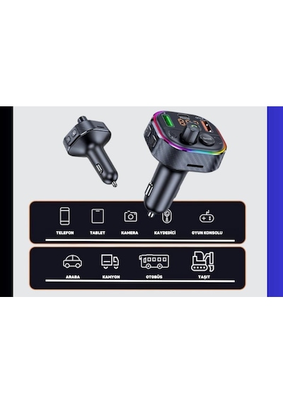 Cosmostech Car T86M Araç Fm Transmitter 5.0 Bluetooth Araç Kiti Hızlı 20 W Şarj Qc3.0 Çift USB Mp3 Sd Kart Çakmaklık Girişli Oto Müzik Çalar Cosmostech Car T86M Araç Fm Transmitter 5.0 Bluetooth Araç Kiti Hızlı 20 W Şarj Qc3.0 Çift USB Mp3 Sd Kart Çakmaklık Girişli Oto Müzik Çalar