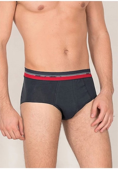 Güneri Underwear Erkek Clasıc Slıp % 100 Cotton Klasıc Slıp 2'li Paket Antrasit