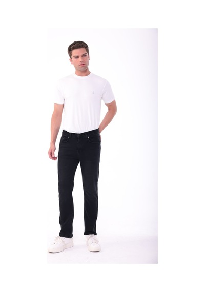 Blayn Jeans Erkek Tint Efekt Diz İzi Yapmayan Pamuklu Esnek Denim Jean Kot Pantolon Regular Kalıp siyah