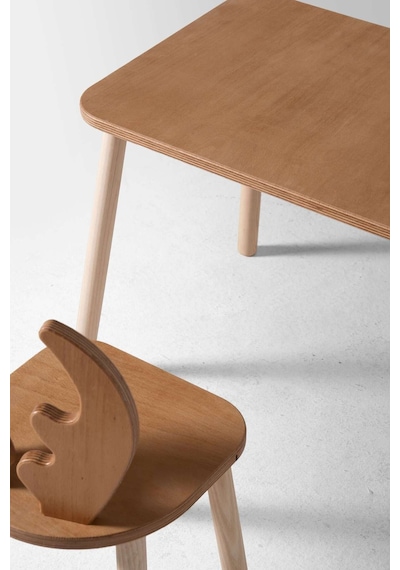 Montessori Çocuk Çalışma Ve Aktivite Masası Masif Kayın Ahşap 1 Sandalye Set Bunny Ahşap Montessori Çocuk Çalışma Ve Aktivite Masası Masif Kayın Ahşap 1 Sandalye Set Bunny Ahşap