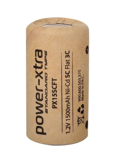 Power-xtra Px15scft - 1.2v 1500 Mah - Sc - Ni-cd Şarjlı Pil - Başsız - 3c