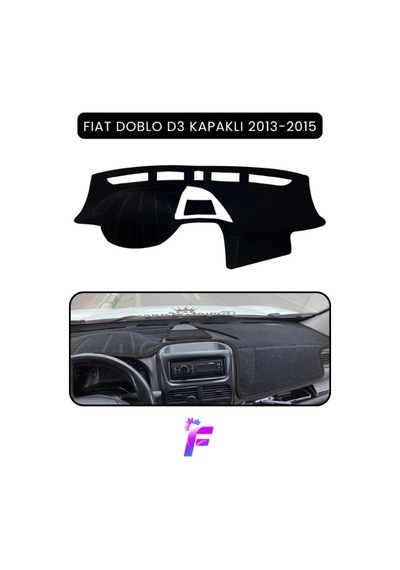 Fıat Doblo D3 2013-2015 Kapaklı Uyumlu Torpido Örtüsü Araca Özel Üretim Kolay Montaj Tb12 Torpido Halısı