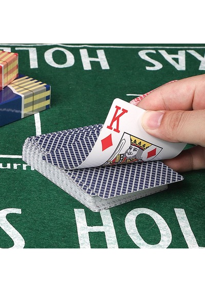Mavi Jumbo Pvc Su Geçirmez Jumbo Blackjack iskambil Oyun Kağıdı cin385mv