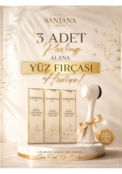 Yüz Fırçası Hediyeli 3 Adet Sanjana Keçi Sütlü Peeling Hediye