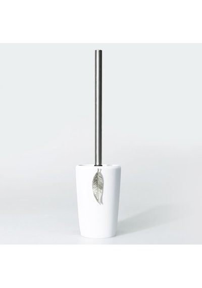 Leaf Banyo Seti Beyaz Gümüş Beyaz - Gümüş