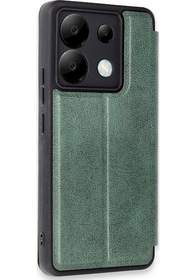 Newface Xiaomi Redmi Note 13 Pro 5g Kılıf Flip Cover - Semeglbl - 7 Koyu Yeşil