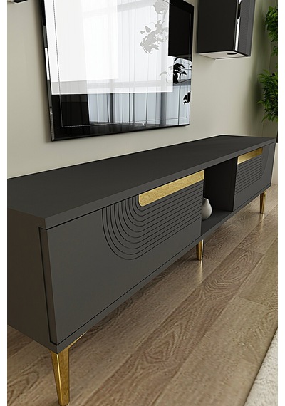 Tvr1502ag Meyra Tv Ünitesi Takımı Antrasit-gold 150cm
