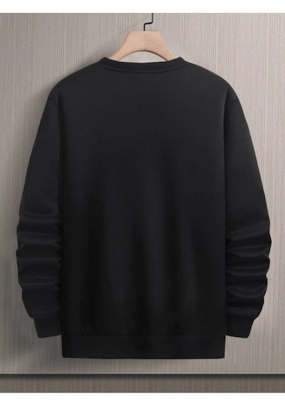 Startmore Siyah Unisex Kadın/erkek Hands Renkli Oversize Bisiklet Yaka Pamuklu