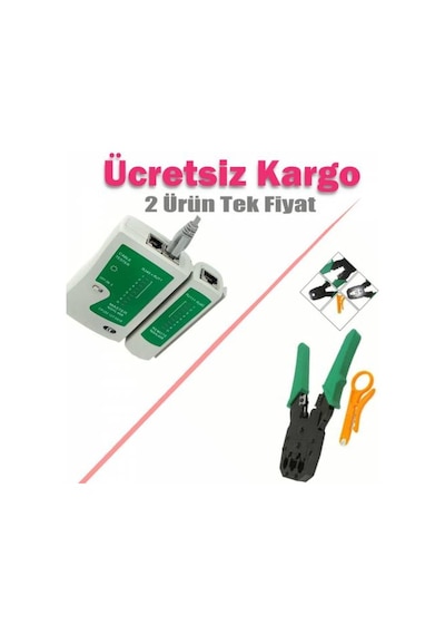 Rj9 Rj45 Rj11 Telefon Jack Sıkma Pensesi Data Kablosu Test Cihazı