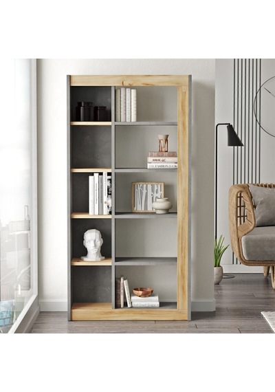 Arya Kitaplık 149cm Keçe-beton Ary23-kr Gri Arya Kitaplık 149cm Keçe-beton Ary23-kr Gri