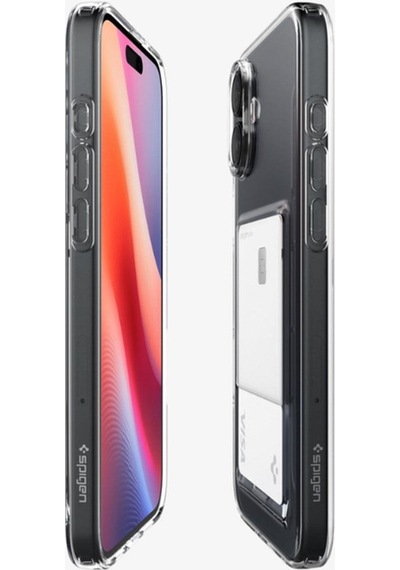 Apple Uyumlu iPhone 16 Plus Kılıf Crystal Slot Crystal Clear - Acs08083
