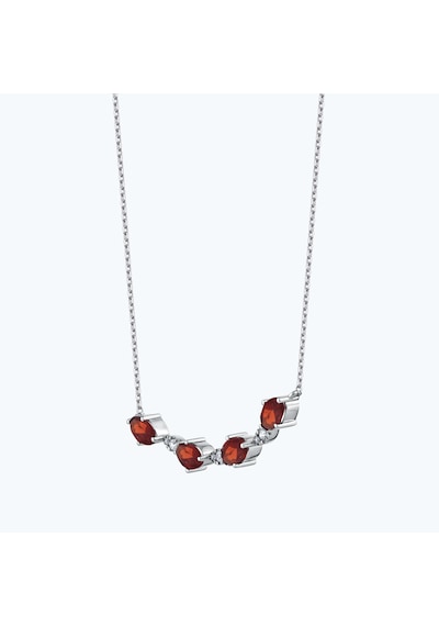 Altınbaş Pırlanta Garnet Taşlı Oval Kolye Pnf030gak14-1