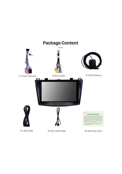 Mazda 3 2010-2013 Multimedya Navigasyon Usb Kamera Carplayer 6 Ram