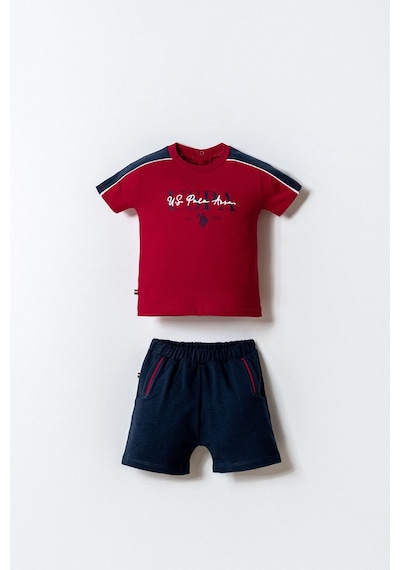 U.s. Polo Assn. Erkek Bebek Kırmızı Şort Takım Kırmızı