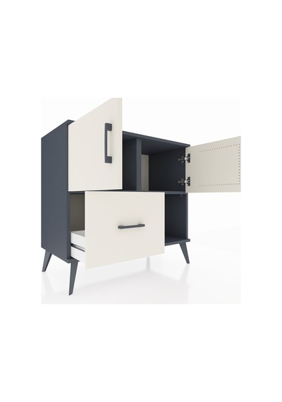 Hyperion Şifonyer 2 Raflı Tek Çekmeceli 2 Kapaklı 88x44x80 Antrasit-aytaşı Aytaşı Hyperion Şifonyer 2 Raflı Tek Çekmeceli 2 Kapaklı 88x44x80 Antrasit-aytaşı Aytaşı