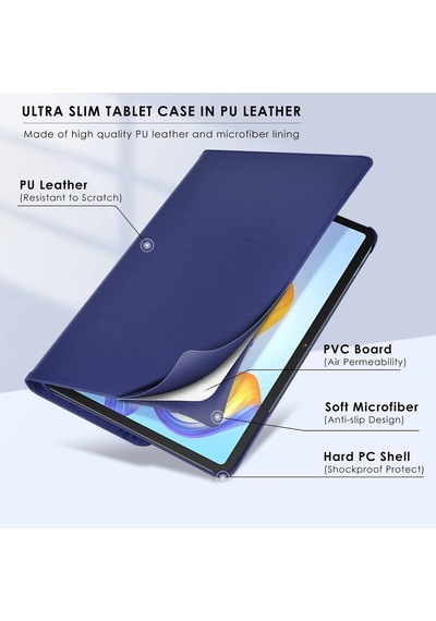 Honor Pad X8a 11 İnç Kılıf 360 Dönebilen Uyku Modlu Standlı Pu Deri Tablet Kapaklı Kılıf Dönerli Kılıf