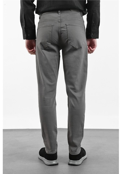 İmza Su Yeşili 5 Cep Düz Paça Gabardin Slim Fit Pamuklu Pantolon 1003260318