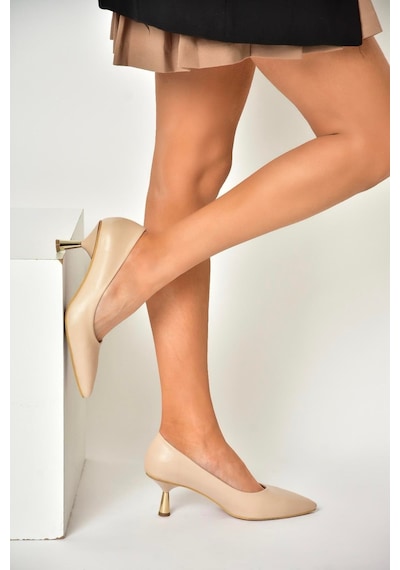 Fox Shoes U676034009 Ten Kadın Topuklu Ayakkabı Ten