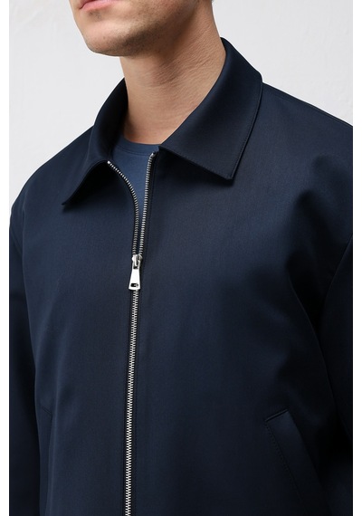 Antioch Relaxed Fit Fermuarlı Erkek Mont Lacivert