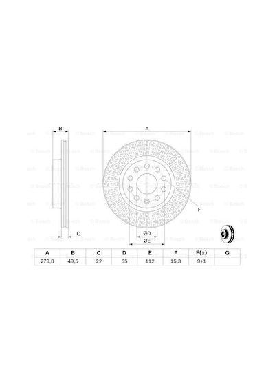 Audi A3 Ön Fren Diski 1.6 Fsı / 1.6 Tdı 280 Mm 2004-2013 Bosch