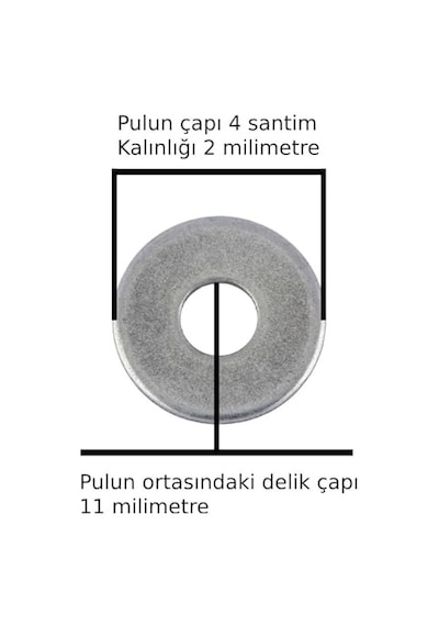 Pul Şase Pulu Galveniz Kaplı Büyük Çok Amaçlı Tamir Pulu Çap 4 Santim Kalınlık 2 Orta Boşluk Çap 11 4 Adet S Diğer