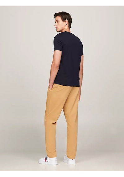 Tommy Hilfiger Erkek Core Tommy Logolu T-shirt - Mavi Mavi