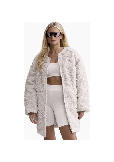 Nike Sportswear Cozy Terma Fit Women's Loose High Pile Jacket Kadın Bol Kesim Peluş Spor Ceket Krem