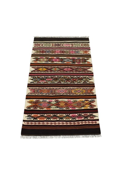 Kilim Antik El Dokuma Nadir Otantik Aydın Çine Yün Kilimi 0161 - Yeni - Çok Renkli
