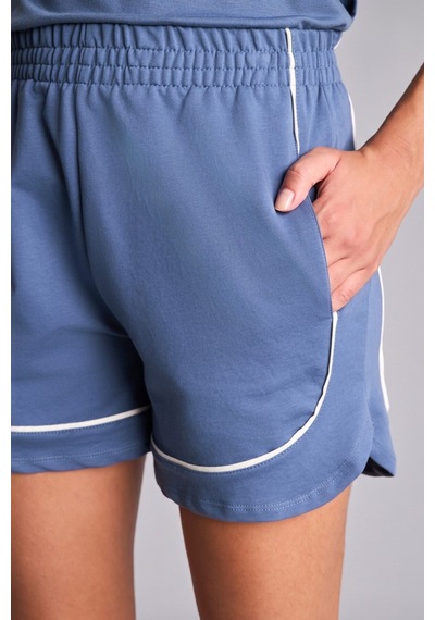 Defacto Biyeli Standart Fit Sporcu Kısa Paça Şort I3206ax26aube364 Mavi-be364