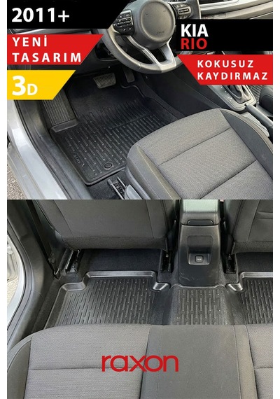 Kia Rio 2011+ 3d Havuzlu Paspas Tam Uyumlu Su Geçirmez, Kaymaz