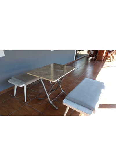 Dekoratif Katlanır Masa Bahçe Ve Çalışma Masası 60 90 Kahve