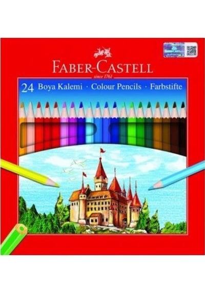 Faber Castell Kuru Boya Kalemi Redline Karton Kapak Kutu 24'lü 5171116324000