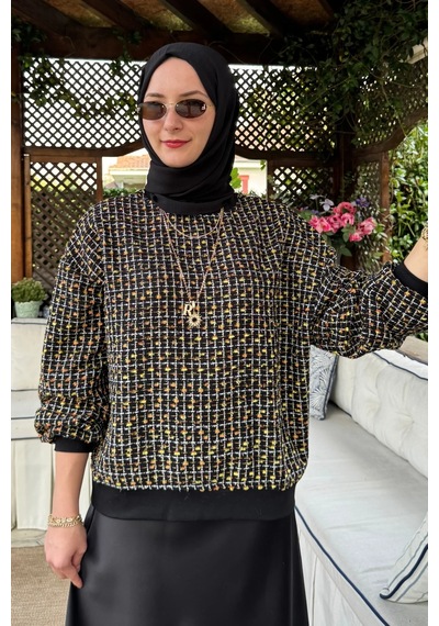 Rabia Şamlı Tüvit Sweat Sarı Normal