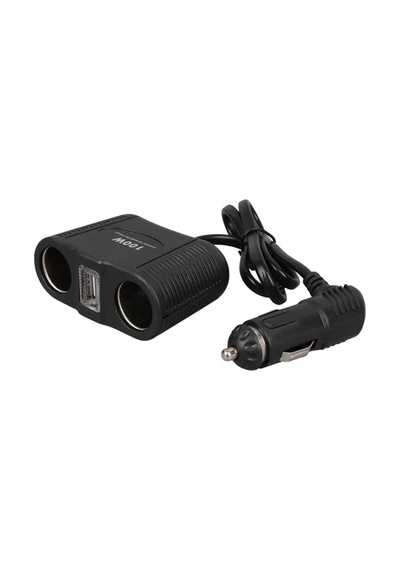 Hubrendy Sh Olesson 1645 12-24v Tek Usb Girişli 100w 70cm Kablolu 2'li Araç Çakmak Çoklayıcı