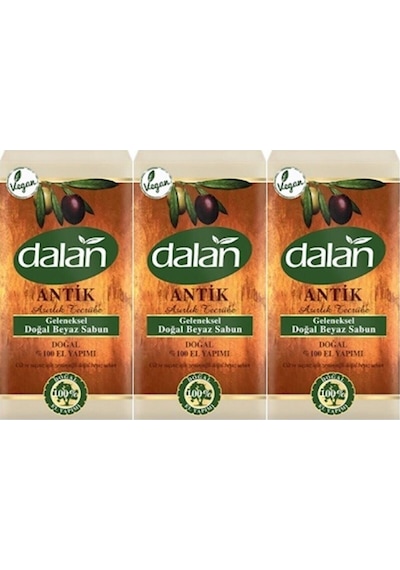 Antik Geleneksel El Yapımı Doğal Beyaz Sabun 900 Gr X 3 Adet Diğer