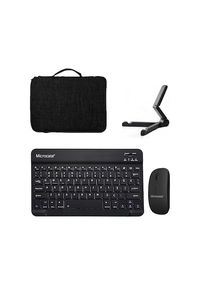 Apple Uyumlu iPad  Air 11 2024 Çanta+tr Bt Klavye+mouse+stand-al8126