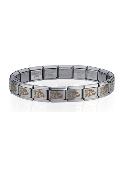 Kurt Kafası Göktürkçe Türk Yazılı İtalyan Charm Unisex Çelik Bileklik Scb57 Beyaz 90077367