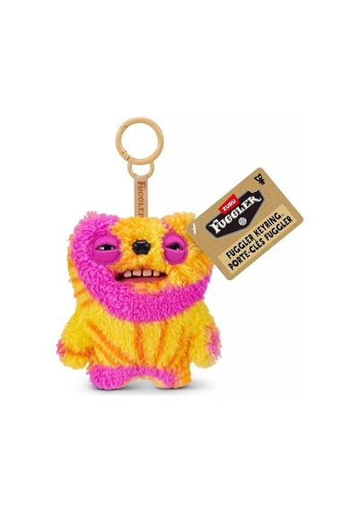 Fuggler Sarı Pembe Peluş Anahtarlık Seri 6 Orijinal Zuru Koleksiyon Çanta Süsü Anahtarlık 11,5 Cm
