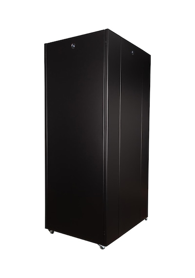 Lande Demonte 42u 800x1000 Hyperline Dikili Tip Rack Kabinet Siyah Ön Cam Kapak / Tekerlekli