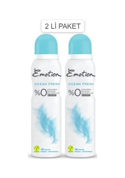Emotion Ocean Fresh Kadın Deodorant 150 ml 2'li Paket