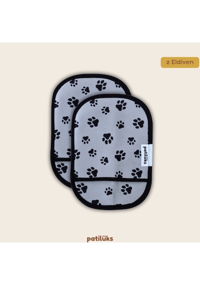 Patilüks 2'li Kedi Köpek Tüy Toplayıcı Eldiven - Kıyafet, Koltuk, Halı İçin Yıkanabilir Temizleme Eldiveni