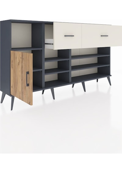 Arges Konsol 6 Raflı 2 Çekmeceli Tek Kapaklı 176x30x99 Antrasit-çam/aytaşı Atlas Çam/aytası - Antrasıt Arges Konsol 6 Raflı 2 Çekmeceli Tek Kapaklı 176x30x99 Antrasit-çam/aytaşı Atlas Çam/aytası - Antrasıt
