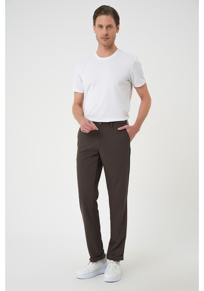 Efor Comfort Fit Beli Lastikli Toprak Jogger Pantolon P 1185 TOPRAK