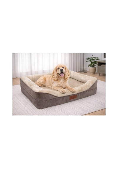 Bolster Üst Kalite Köpek Yatağı 6,5 Ve 10 Cm Süngerli Kılıflı Sıvı Geçirmez Alezli 2 Fermuarlı