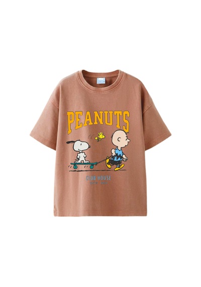 Sea Bubbles Snoopy Erkek Çocuk Tişört Kahverengi