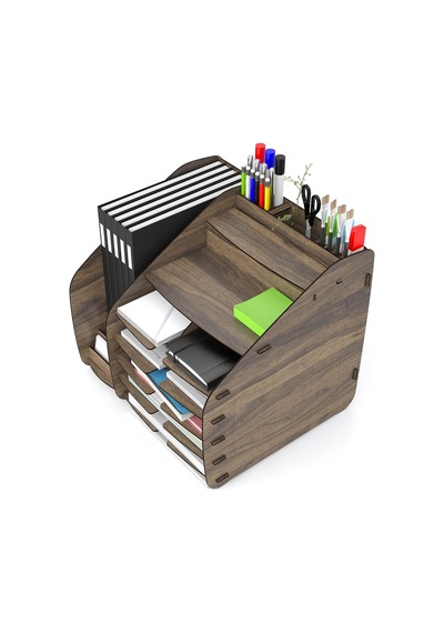 Mingitav Design Otto Fx-xl Modest - 2 Renk - A4 Evrak Rafı Masaüstü Organizer Design Otto Fx Xl Modest Ceviz Genel