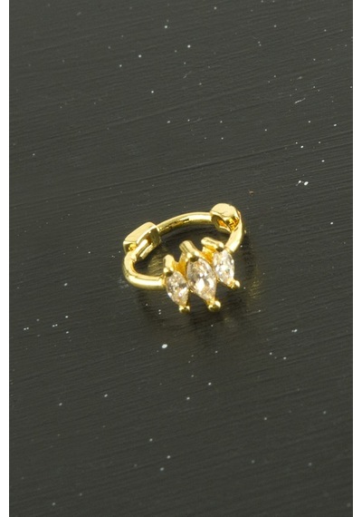 Zikzak Lüks Çelik Kulak Burun Piercing 1 Adet Çok Renkli 31435435